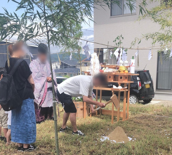 先日の地鎮祭です！